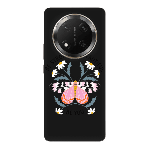 Honor Magic 7 Lite Be Strong Black Colored Silicone TPU Θήκη