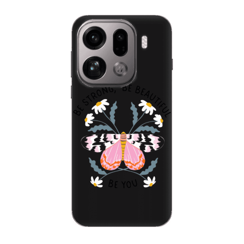 Oppo Find X9 Pro Be Strong Black Colored Silicone TPU Θήκη