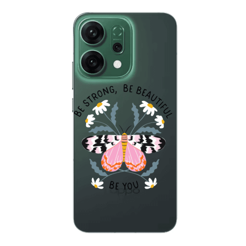 Oppo RENO 14 Be Strong Transparent Silicone TPU Θήκη