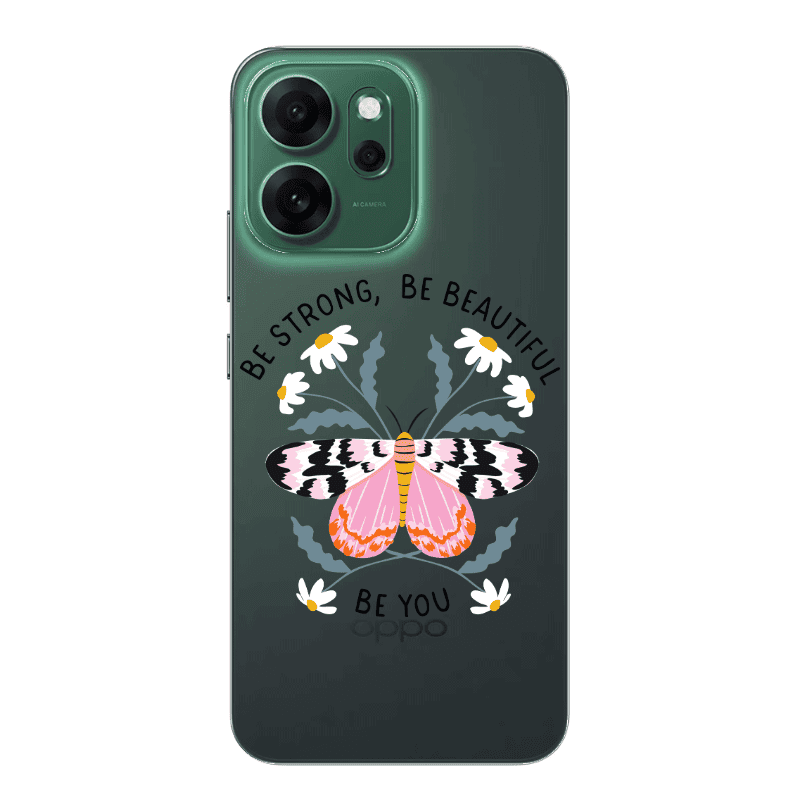 Oppo 14 F Be Strong Transparent Silicone TPU Θήκη