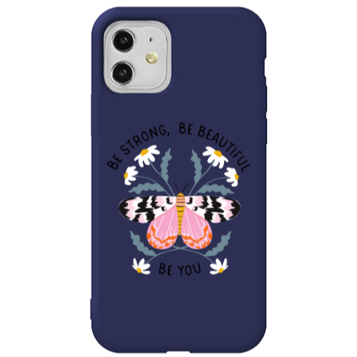 Apple iPhone 11  Be Strong Dark blue Colored Silicone TPU Θήκη