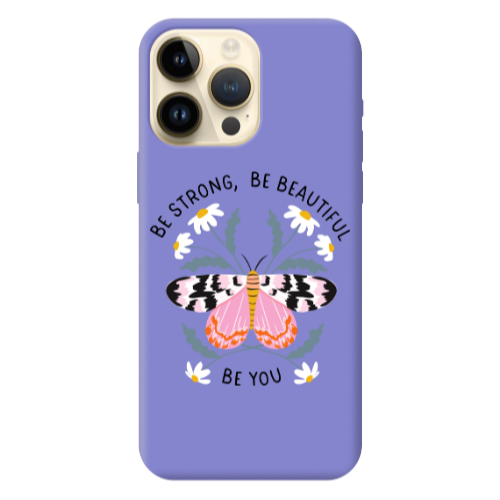 Apple iPhone 13 Pro Max Be Strong Purple Colored Silicone TPU Θήκη
