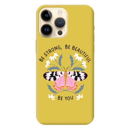 Apple iPhone 13 Pro Max Be Strong Yellow Colored Silicone TPU Θήκη