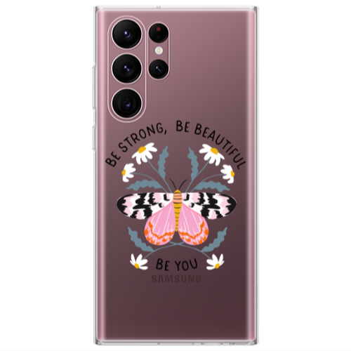 Samsung S22 Ultra Be Strong Transparent Silicone TPU Θήκη