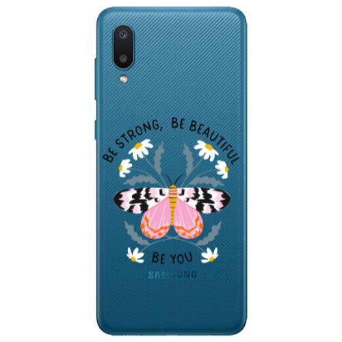 Samsung A02 Be Strong Transparent Silicone TPU Θήκη