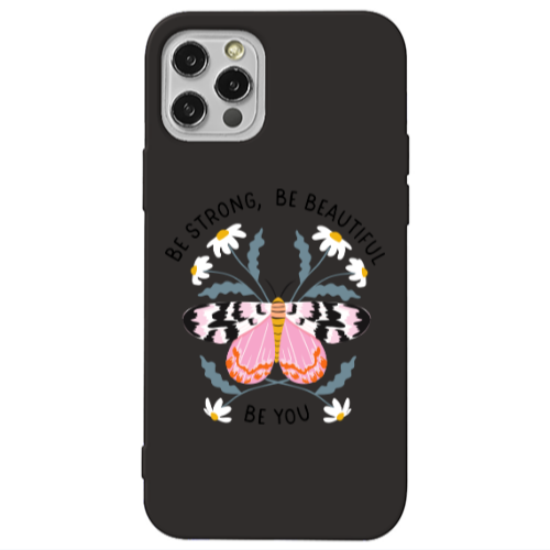 Apple iPhone 13 Pro Be Strong Black Colored Silicone TPU Θήκη