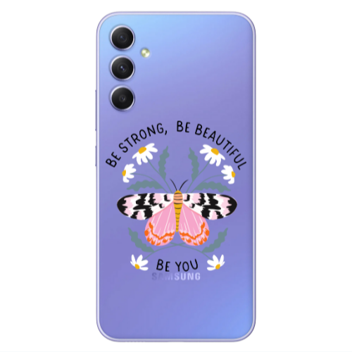 Samsung A34 Be Strong Transparent Silicone TPU Θήκη