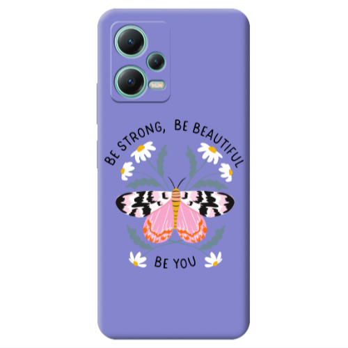 Xiaomi Redmi Note 12 Pro 5G Be Strong Purple Colored Silicone TPU Θήκη