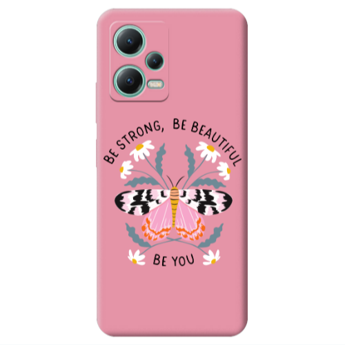 Xiaomi Redmi Note 12 Pro 5G Be Strong Pink Colored Silicone TPU Θήκη