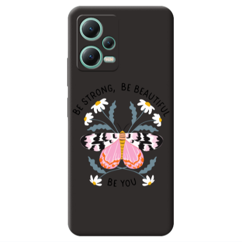 Xiaomi Redmi Note 12 Pro 5G Be Strong Black Colored Silicone TPU Θήκη