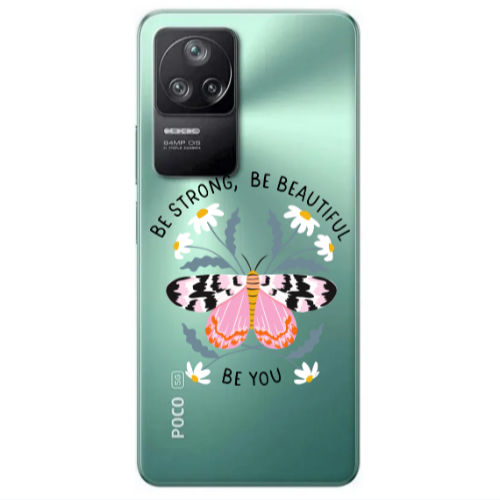 Xiaomi Poco F4 Be Strong Transparent Silicone TPU Θήκη
