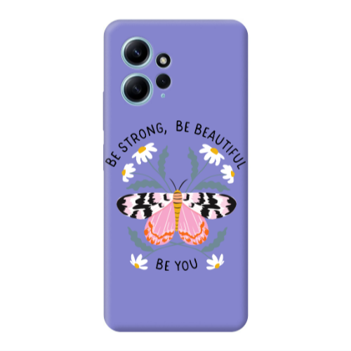 Xiaomi Redmi Note 12 4G Be Strong Purple Colored Silicone TPU Θήκη