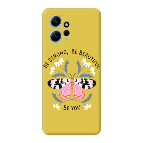 Xiaomi Redmi Note 12 4G Be Strong Yellow Colored Silicone TPU Θήκη