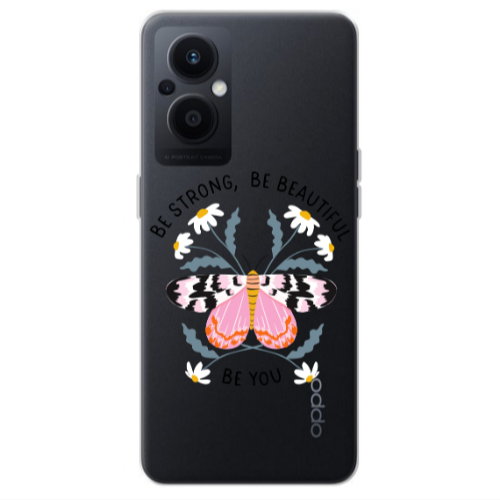 Oppo Reno 7 Lite Be Strong Transparent Silicone TPU Θήκη