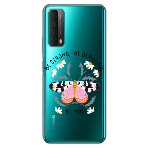 Huawei P Smart 2021 Be Strong Transparent Silicone TPU Θήκη