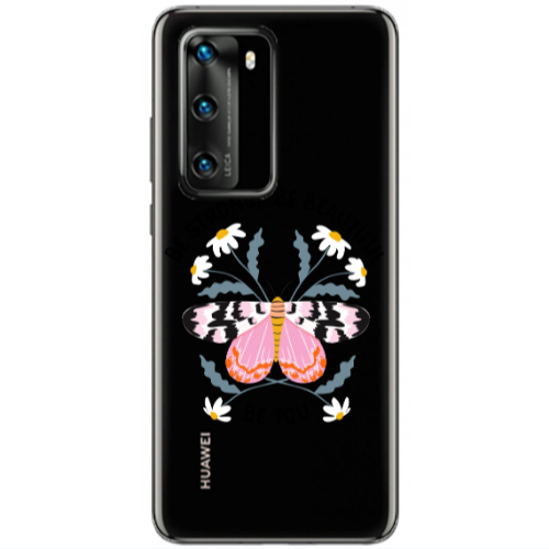 Huawei P40 Be Strong Transparent Silicone TPU Θήκη
