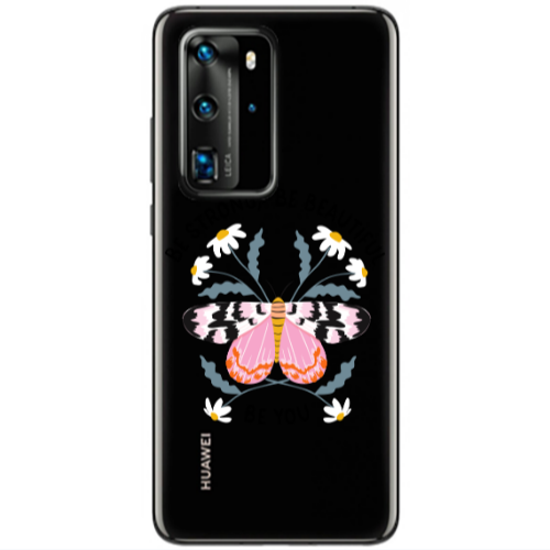 Huawei P40 Pro Be Strong Transparent Silicone TPU Θήκη