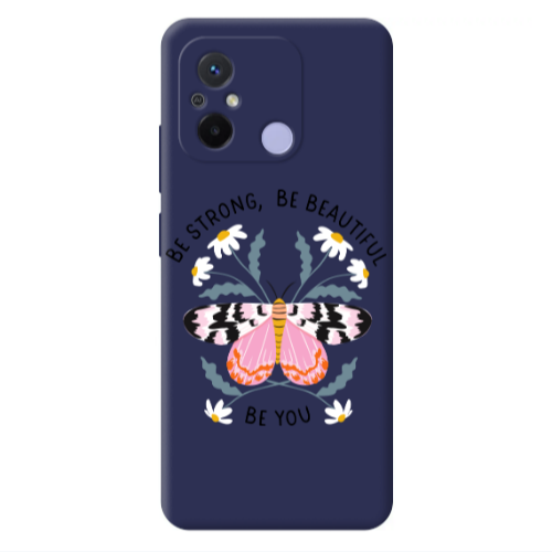 Xiaomi Redmi 12C Be Strong Dark blue Colored Silicone TPU Θήκη