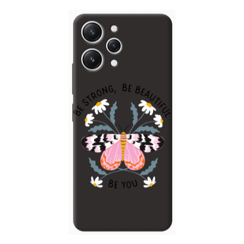 Xiaomi Redmi 12 Be Strong Black Colored Silicone TPU Θήκη
