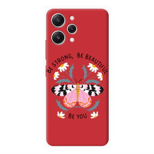 Xiaomi Redmi 12 Be Strong Red Colored Silicone TPU Θήκη