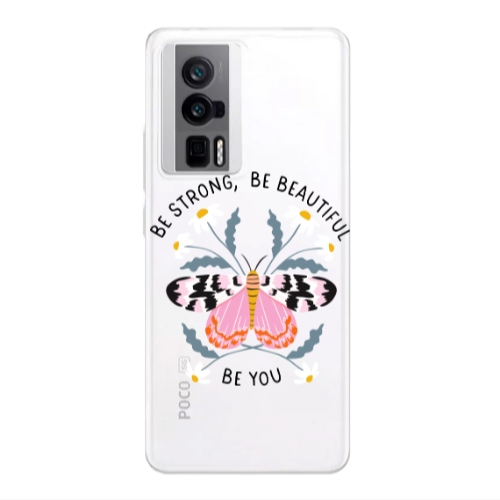 Xiaomi Poco F5 Pro Be Strong Transparent Silicone TPU Θήκη