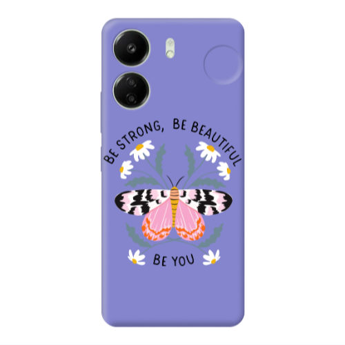 Xiaomi Redmi 13C Be Strong Purple Colored Silicone TPU Θήκη
