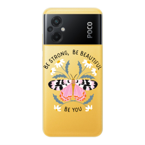 Xiaomi Poco M5 Be Strong Transparent Silicone TPU Θήκη