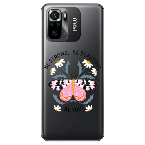 Xiaomi Poco M5 s Be Strong Transparent Silicone TPU Θήκη