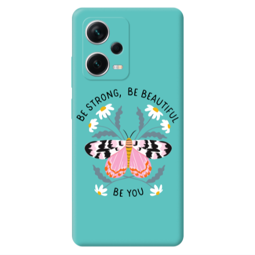 Xiaomi Poco X5 Be Strong Turquoise Colored Silicone TPU Θήκη