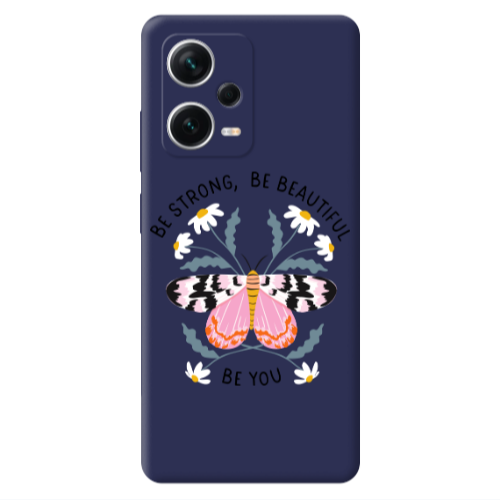 Xiaomi Poco X5 Be Strong Dark blue Colored Silicone TPU Θήκη