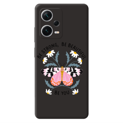 Xiaomi Poco X5 Be Strong Black Colored Silicone TPU Θήκη