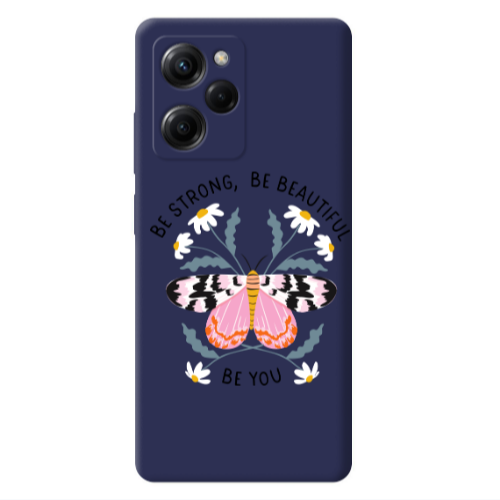 Xiaomi Poco X5 Pro Be Strong Dark blue Colored Silicone TPU Θήκη