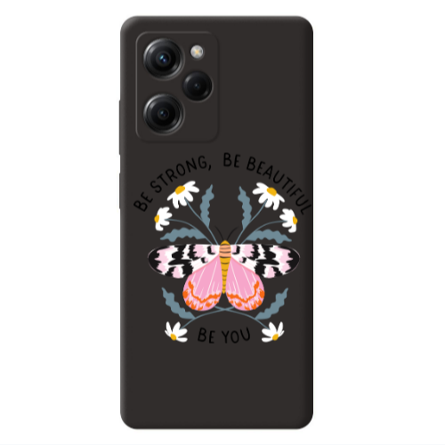 Xiaomi Poco X5 Pro Be Strong Black Colored Silicone TPU Θήκη