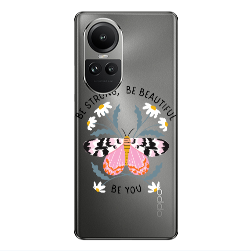 Oppo Reno10 5G Be Strong Transparent Silicone TPU Θήκη