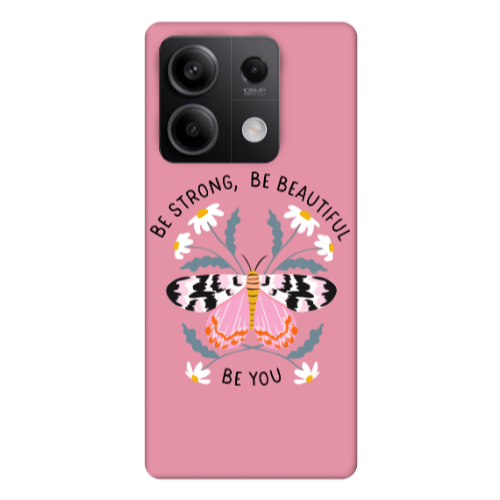 Xiaomi Redmi Note 13 5G Be Strong Pink Colored Silicone TPU Θήκη