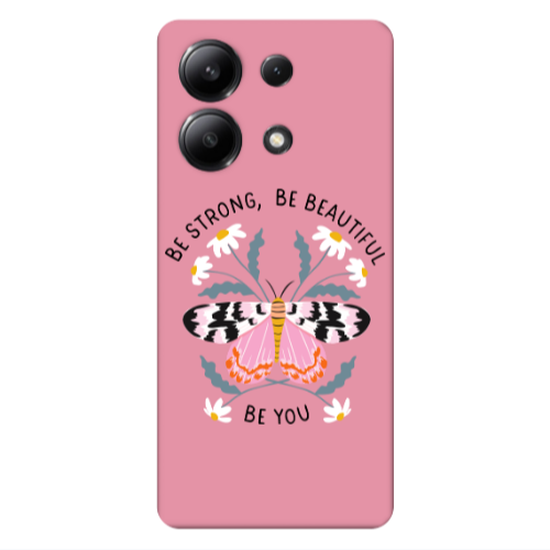 Xiaomi Redmi Note 13 4G Be Strong Pink Colored Silicone TPU Θήκη