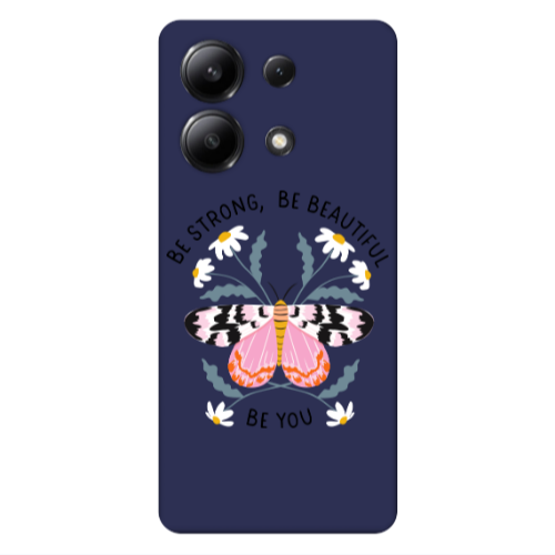 Xiaomi Redmi Note 13 4G Be Strong Dark blue Colored Silicone TPU Θήκη