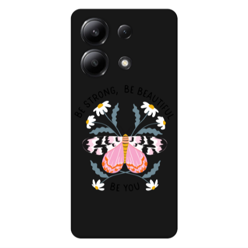 Xiaomi Redmi Note 13 4G Be Strong Black Colored Silicone TPU Θήκη