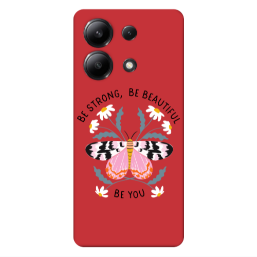 Xiaomi Redmi Note 13 4G Be Strong Red Colored Silicone TPU Θήκη