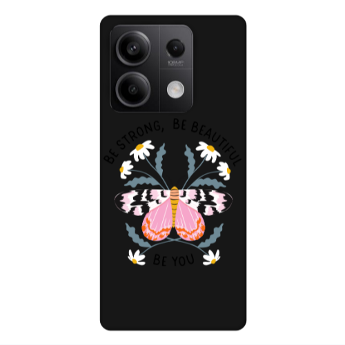 Xiaomi Redmi Note 13Pro 5G Be Strong Black Colored Silicone TPU Θήκη