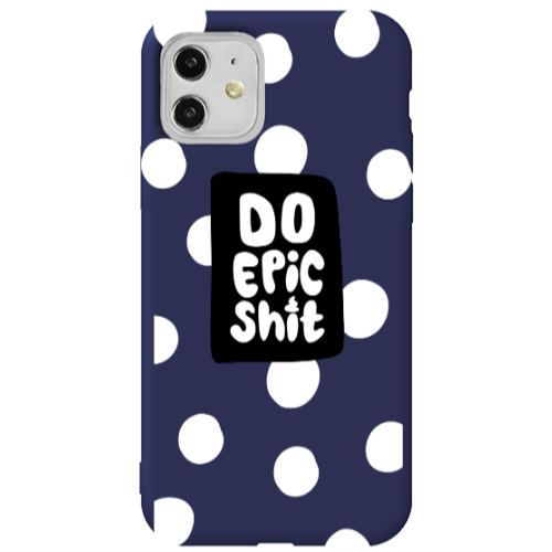 Apple iPhone 11  Do Epic Shit Dark blue Colored Silicone TPU Θήκη