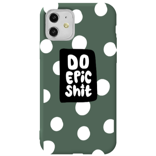 Apple iPhone 11  Do Epic Shit Dark Green Colored Silicone TPU Θήκη