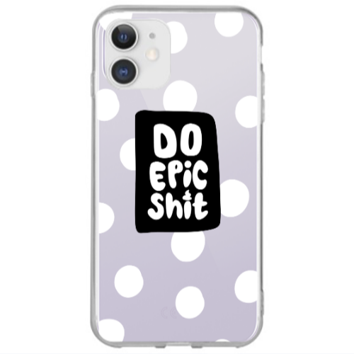 Apple iPhone 12 Do Epic Shit Transparent Silicone TPU Θήκη