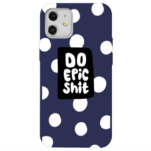 Apple iPhone 12 Do Epic Shit Dark blue Colored Silicone TPU Θήκη