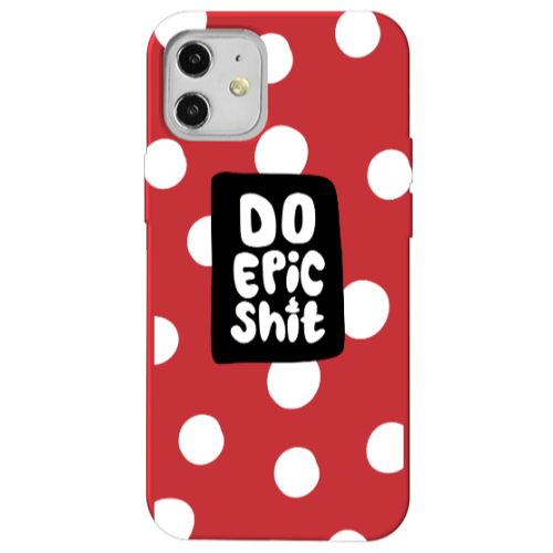 Apple iPhone 12 Do Epic Shit Red Colored Silicone TPU Θήκη