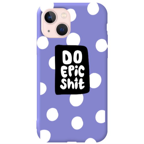 Apple iPhone 13 Do Epic Shit Purple Colored Silicone TPU Θήκη