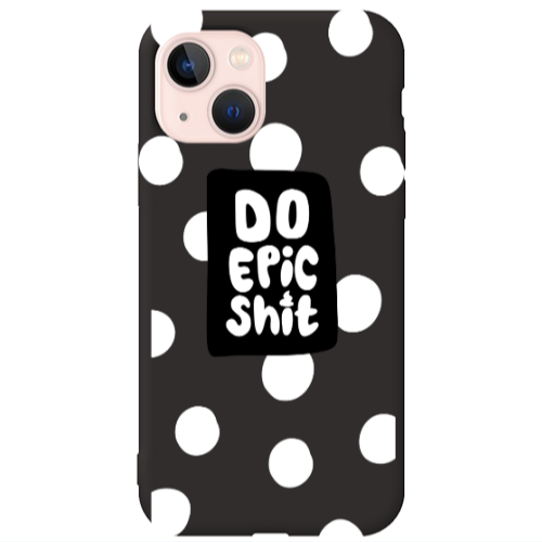 Apple iPhone 13 Do Epic Shit Black Colored Silicone TPU Θήκη