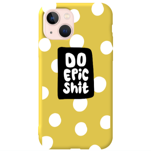 Apple iPhone 13 Do Epic Shit Yellow Colored Silicone TPU Θήκη