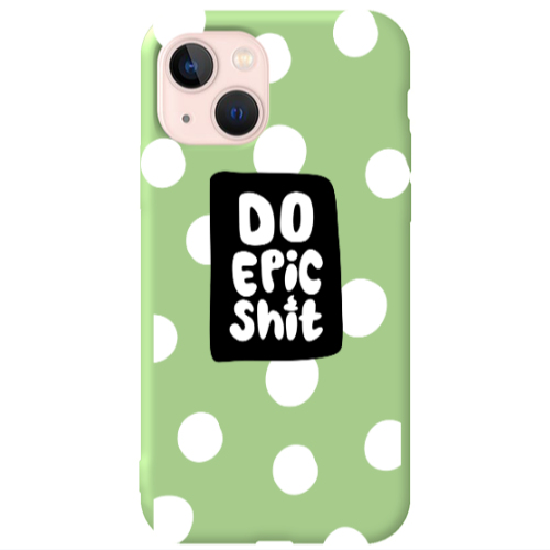 Apple iPhone 13 Do Epic Shit Light Green Colored Silicone TPU Θήκη