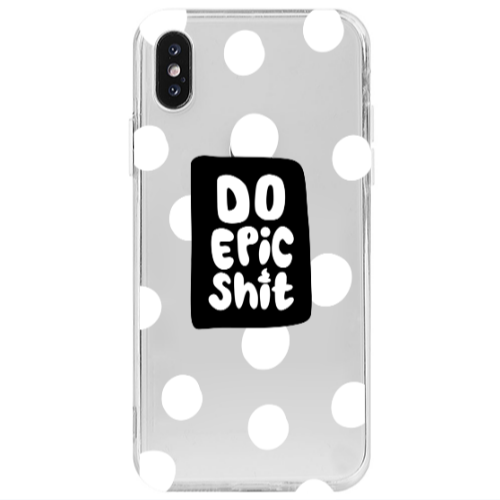 Apple iPhone X Do Epic Shit Transparent Silicone TPU Θήκη